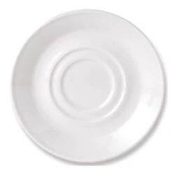 Steelite 11010158 Simplicity White 5-3/4" Double Well Saucer - 36 / CS