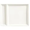 World Tableware SL-900 Slate White Rectangle Cocktail Plate - 24 / CS -Libbey Kitchenware Store 118373
