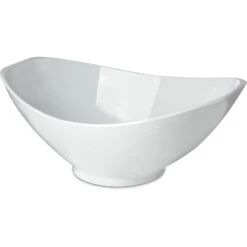Carlisle 41102 3.6 Qt. White Large Oval Scoop Bowl