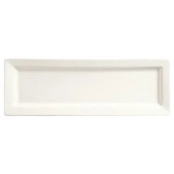 World Tableware SL-22 Slate Bright White Rectangular Plate - 12 / CS