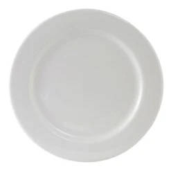 Tuxton ALA-120 Alaska 12" Rolled Edge White Plate - 12 / CS