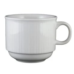Vertex® China CB-1S Crystal Bay 8 Oz. White Stacking Cup - 36 / CS