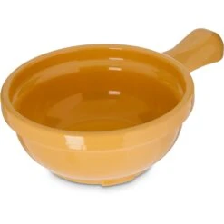 Carlisle 700622 8 Oz. Honey Yellow Handled Soup Bowl - 24 / CS