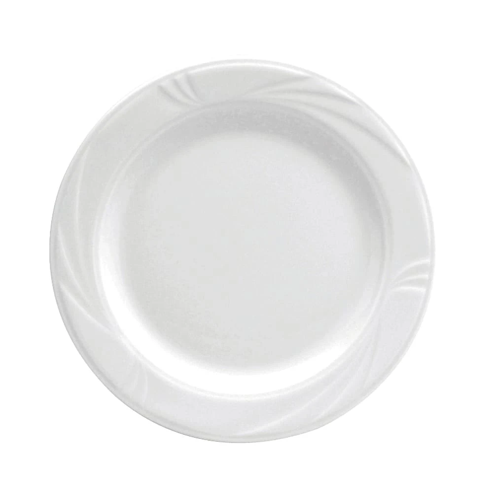 Buffalo R4510000127 Arcadia White Porcelain 7.5" Plate - 36 / CS 3 Buffalo R4510000127 Arcadia White Porcelain 7.5" Plate - 36 / CS
