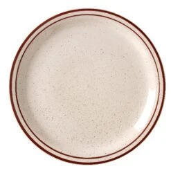 Vertex® China CRV-8 Caravan Brown Speckled 9" Plate - 24 / CS