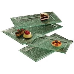 American Metalcraft BG159 Glacier 15" Rect. Bubble Glass Platter