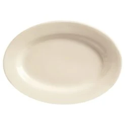 World Tableware PWC-60 Princess White 13.5" RE Oval Platter - 12 / CS