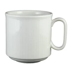 Vertex® China CB-17 Crystal Bay 9 Oz. White Stacking Mug - 36 / CS