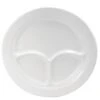 Buffalo F9010000143 Cream White 3-Compartment Plate - 12 / CS -Libbey Kitchenware Store 324972