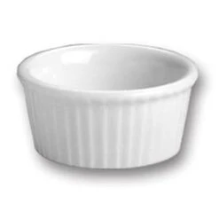 Hall® China 8440ABWA Bright White 2 Oz. Fluted Ramekin - 36 / CS