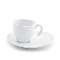 FOH DCS009WHP22 Ellipse 2 Ounce Cup & Saucer - 6 / CS