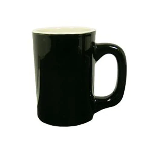 Vertex China LH-BKW Vista 11 Oz. Black / White Log Home Mug - 36 / CS 3 Vertex China LH-BKW Vista 11 Oz. Black / White Log Home Mug - 36 / CS