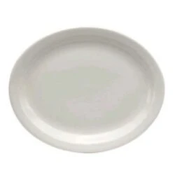 Buffalo F9000000373 Atlantic Cream White NR Oval Platter - 12 / CS