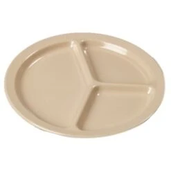 Carlisle KL10225 Kingline Tan 3-Compartment Dinner Plate - Dozen