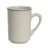 Tuxton YBM-080 Monterey 7-1/2 Oz. Eggshell Mug W/ Berry Band - 36 / CS -Libbey Kitchenware Store 401784
