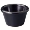 Gessner 0391 BLACK Melamine 1.5 Oz. Smooth-Sided Ramekin - 72 / CS