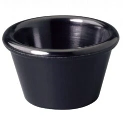 Gessner 0391 BLACK Melamine 1.5 Oz. Smooth-Sided Ramekin - 72 / CS
