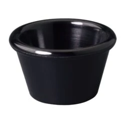 Gessner 0392 BLACK Melamine 2 Oz Smooth-Sided Ramekin - 72 / CS