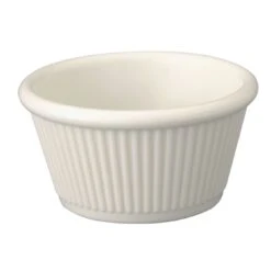 Gessner 0384A BONE Melamine 4 Oz. Fluted Ramekin - Dozen