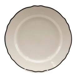 Homer Laughlin 540847 Styleline Black Carolyn 5.5" Plate - 36 / CS