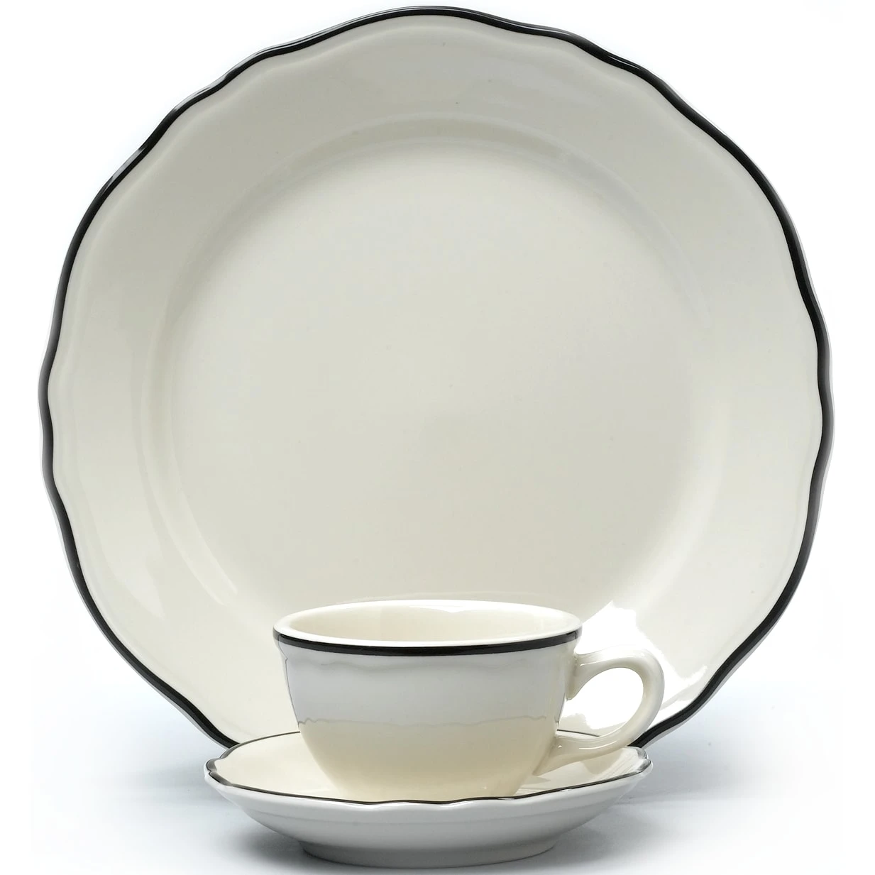 Homer Laughlin 533847 Styleline Black Carolyn 12.25 Oz Bowl - 36 / CS 3 Homer Laughlin 533847 Styleline Black Carolyn 12.25 Oz Bowl - 36 / CS