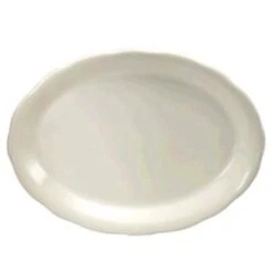 Buffalo F1560000346 Caprice Cream White 9.9 In. Oval Platter - 24 / CS