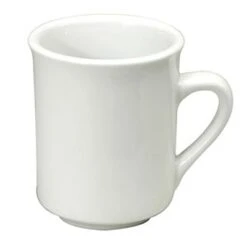 Buffalo F8000000560 Bright White Ware 10 Oz. Cafe Mug - 36 / CS
