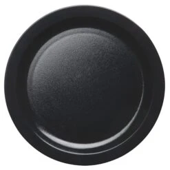 Cambro 9CWNR110 Black Camwear Narrow Rim 9" Plate - 48 / CS