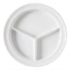 Prolon 9928 8-3/4" Deep 3-Compartment Melamine Plate - Dozen