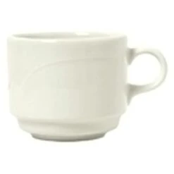 Syracuse China 950093107 Cascade 8.5 Ounce Stacking Tea Cup - 36 / CS