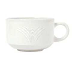 Syracuse China 950041113 Cafe Royal 7 Ounce Stacking Cup - 36 / CS
