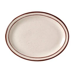 Vertex® CRV-13 Caravan Brown Speckled 11.5" Platter - 12 / CS