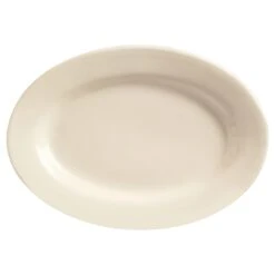 World Tableware PWC-34 Princess White 9-3/8" Oval Platter - 24 / CS