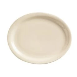 World Tableware NR-12 Kingsmen White 9-3/4" Oval Platter - 24 / CS