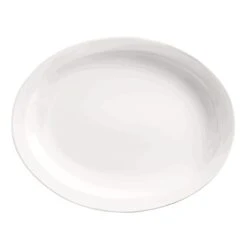 World Tableware 840-520N-9 Porcelana Narrow Rim Oval Platter - 24 / CS