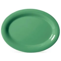 G.E.T. OP-950-FG Mardi Gras Rainforest Green 9-3/4" Platter - 24 / CS