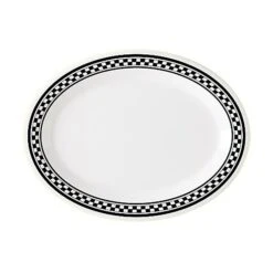 G.E.T. OP-120-X Diamond Chexers 12" X 9" Platter - 12 / CS