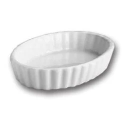 Hall® China 853-WH White 6.5 Oz. Fluted Souffle - 24 / CS