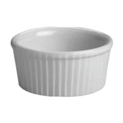 Hall® China 834 1/2-WH White 4 Oz. Fluted Ramekin - 36 / CS