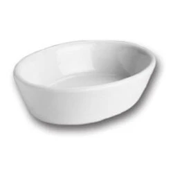 Hall® China 571-WH White 10 Oz. Oval Baker - 24 / CS