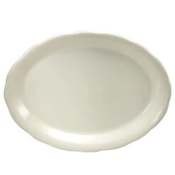 Buffalo F1560000330 Caprice Cream White Oval 7.9 In. Platter - 36 / CS