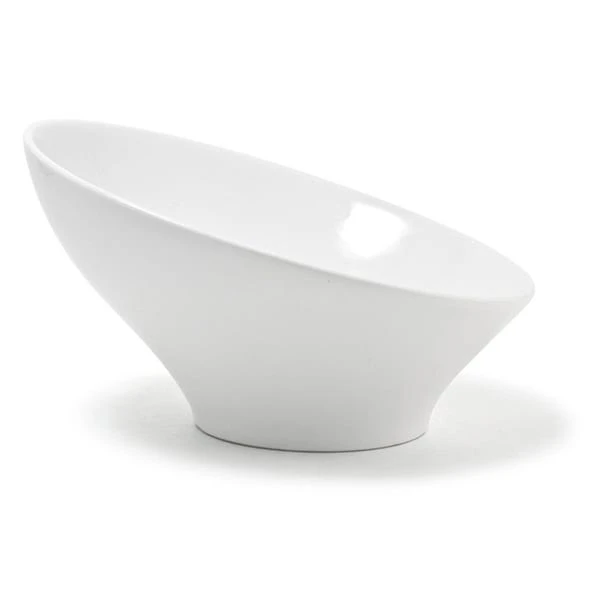 FOH DBO057WHP21 White 32 Ounce Slanted Bowl - 4 / CS 3 FOH DBO057WHP21 White 32 Ounce Slanted Bowl - 4 / CS