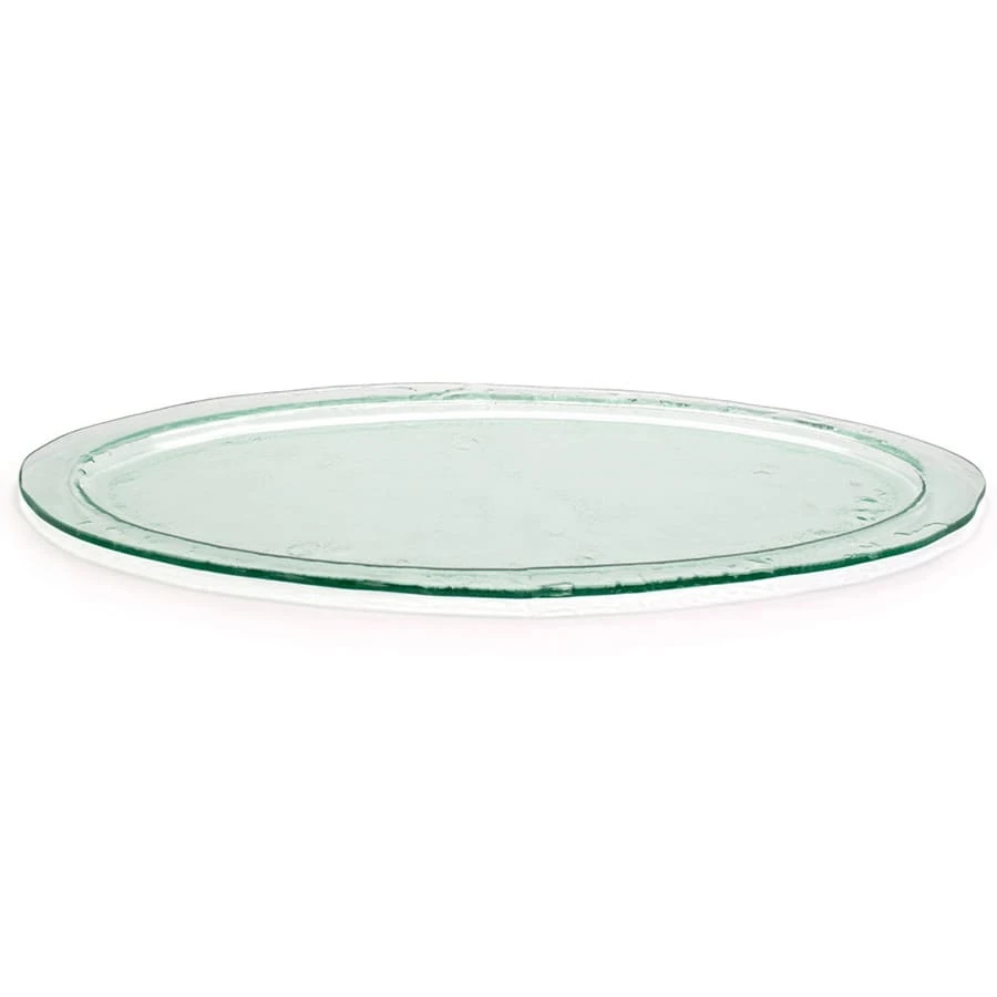 FOH SPT033CLG10 Arctic 24" Oval Clear Glass Platter - 2 / CS 3 FOH SPT033CLG10 Arctic 24" Oval Clear Glass Platter - 2 / CS