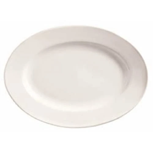 World Tableware 840-520R-15 Porcelana 15.5" Wide Rim Platter - 6 / CS 3 World Tableware 840-520R-15 Porcelana 15.5" Wide Rim Platter - 6 / CS