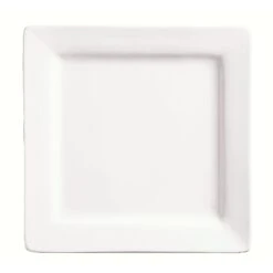 World Tableware SL-9 Slate Bright White 9" Square Plate - 12 / CS