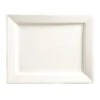 World® Tableware SL-25 Slate White 14" Rectangular Plate - 6 / CS