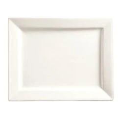 World® Tableware SL-25 Slate White 14" Rectangular Plate - 6 / CS