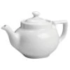 Hall China 22-WH White 16 Oz Boston Teapot With Knob Cover - 12 / CS