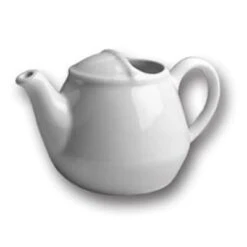 Hall® China 820ABWA Bright White 16 Oz. London Teapot - 12 / CS