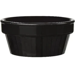 G.E.T. R-4-BK Black Melamine 4 Oz. Stackable Ramekin - 48 / CS